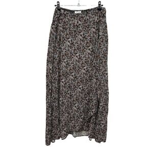 Japna Boho Floral Maxi Skirt XL Rayon‎ Smocked Waist Flowy Modern Vintage